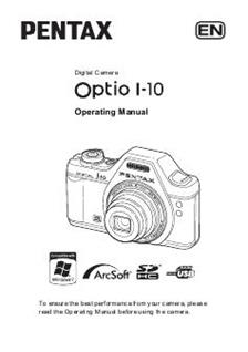 Pentax Optio I10 manual. Camera Instructions.